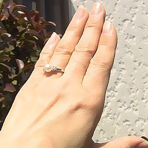 パール リング パールリング 真珠 指輪 キュービックジルコニア あこや アコヤ シルバー レディース 冠婚葬祭 普段使い プレゼント ギフト 自分買い puの画像