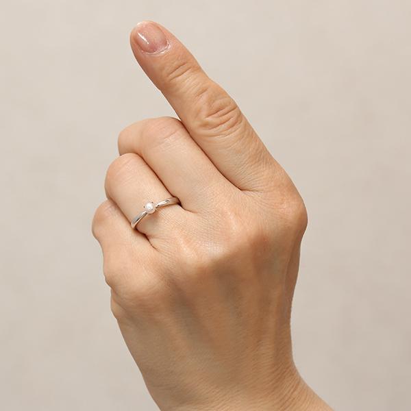 パール リング カジュアル 普段使い 真珠リング パール指輪 ベビー