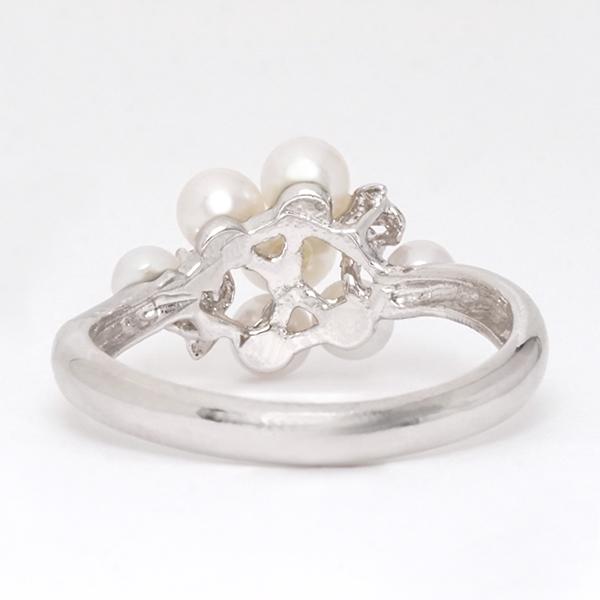 パール リング カジュアル k10 10k 10金 ホワイトゴールド 真珠リング