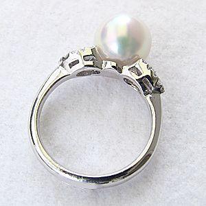 パールリング 普段使い パール リング 真珠 指輪 あこや本真珠 シルバー キュービックジルコニア 冠婚葬祭 人気 プレゼント ギフト ご褒美 自分買い puの画像