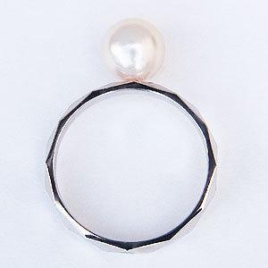 【新品】 ぺアリング マリッジリング パールリング 真珠 指輪 パール リング 地金リング シンプル t900 プラチナ デザインカットリング プレゼント ご褒美 自分買い p 【VQ2620842439】(94710円)