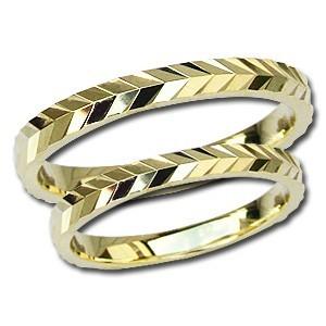 マリッジリング ペアリング 結婚指輪 地金リング 指輪 k18 ゴールド シンプル デザインカットリング ジュエリー プレゼント ギフト ご褒美 自分買い