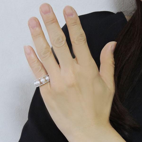 パール リング 普段使い 真珠指輪 あこや 本真珠 k18 18k 18金
