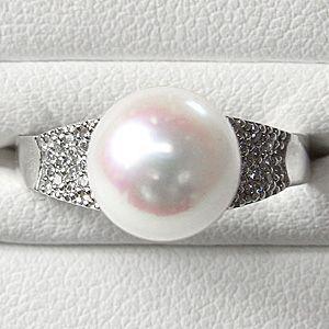 パール リング パールリング 真珠 指輪 あこや本真珠 シルバー キュービックジルコニア 冠婚葬祭 普段使い 人気 プレゼント ギフト ご褒美 自分買い puの画像
