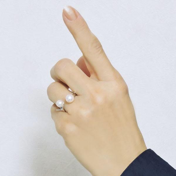 パール リング 普段使い 真珠 指輪 あこや 本真珠 6mm 7mm 18金 k18 ホワイトゴールド レディース 送料無料 プレゼント ギフト ご褒美 自分買い puの画像