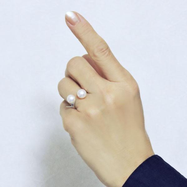 パール リング 普段使い プラチナ 真珠指輪 本真珠 あこや レディース