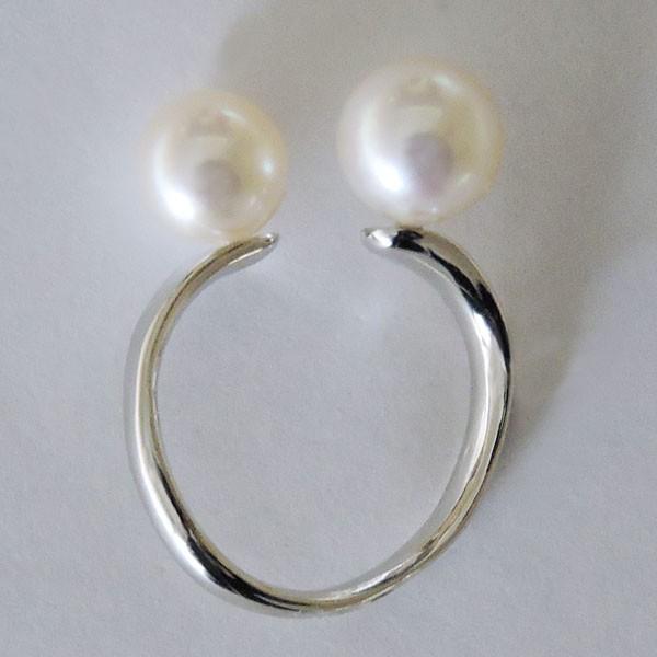 パール リング 普段使い 真珠指輪 あこや 本真珠 7mm 8mm フリーサイズ