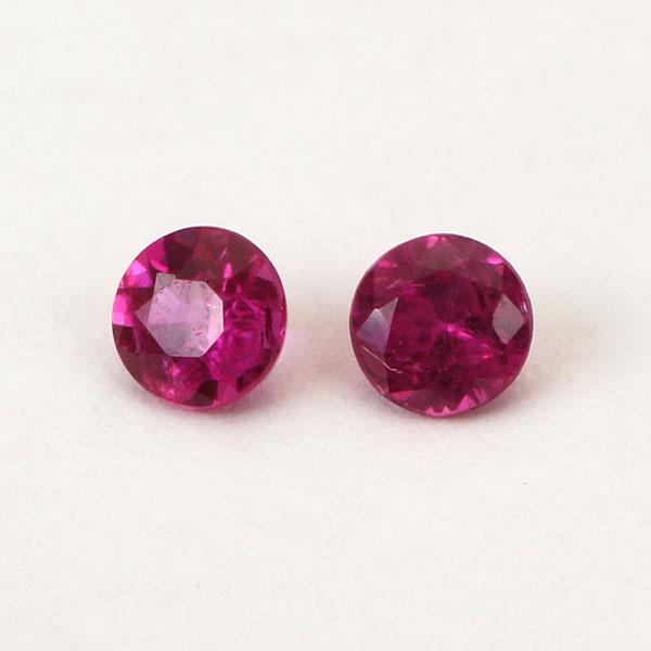 ルビー 天然ルビー ルース 宝石 ストーン 7月誕生石 ラウンド 3mm 赤
