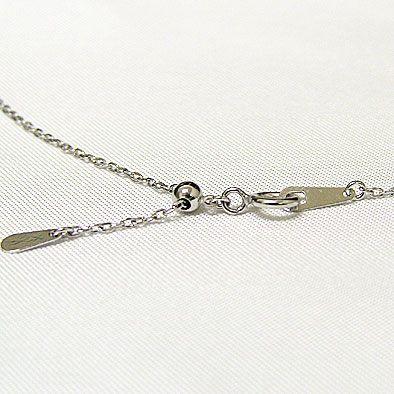 チェーン k18 ホワイトゴールド 角アズキ 0.28mm チェーン 50cm スライド式 ジュエリー カジュアル 人気 プレゼント ギフト ご褒美 自分買いの画像