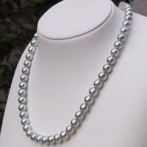 パール ネックレス 真珠ネックレス イヤリング ピアス セット真珠 あこや アコヤ 7.5-8mm グレー系 冠婚葬祭 送料無料 レディース プレゼント ギフトの画像