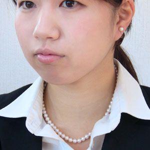 パール ネックレス パールネックレス 真珠ネックレス パールセット 真珠 イヤリング 2点セット 6-6.5mm あこや アコヤ 本真珠 プレゼント ギフト 自分買いの画像
