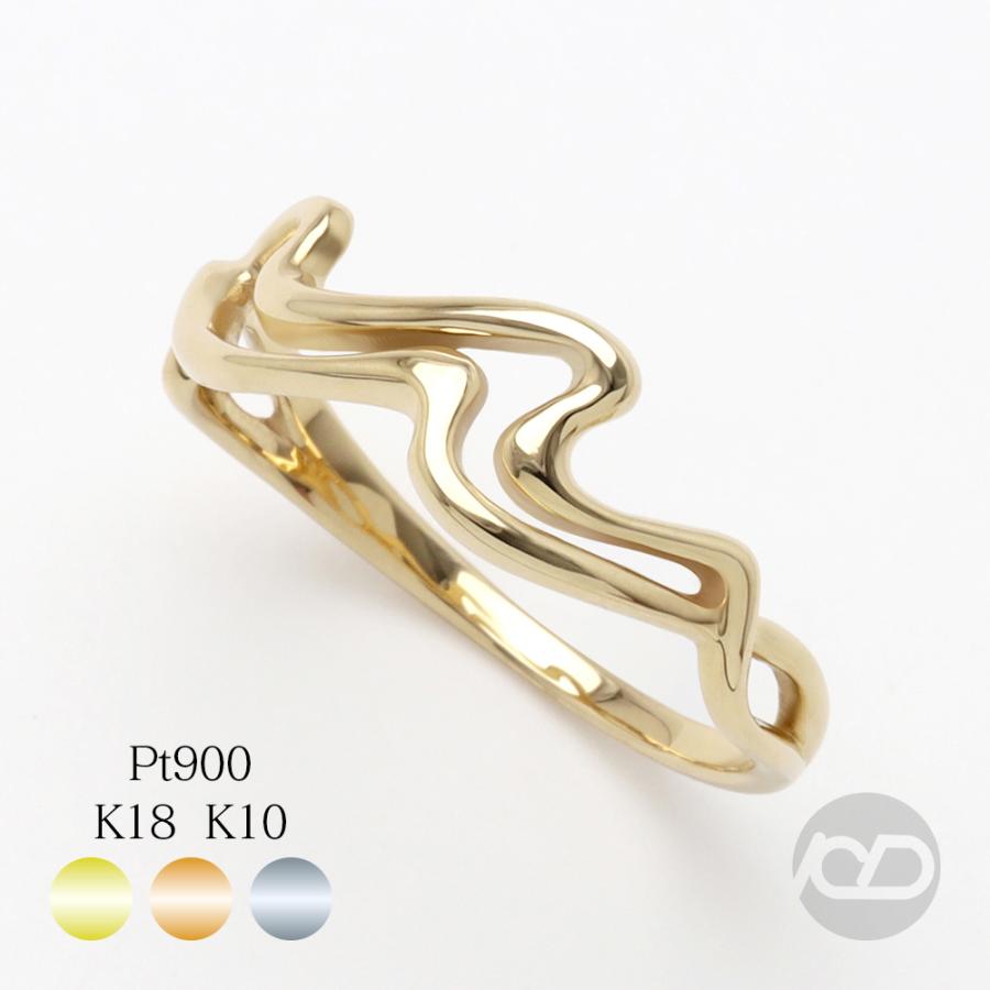 K18/Pt900金の羽根モチーフリング 指輪 リング 地金 メタル 羽 フェザー feather PT900・K18・K10選択可