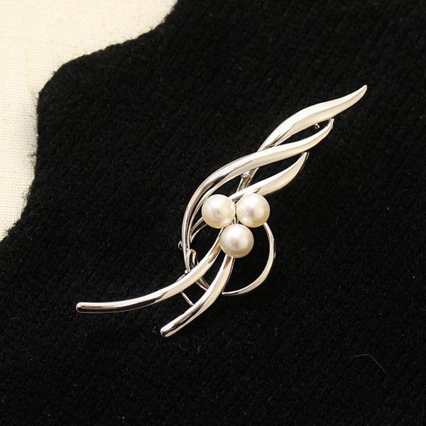 パール ブローチ パールブローチ 真珠ブローチ フォーマル ユニ