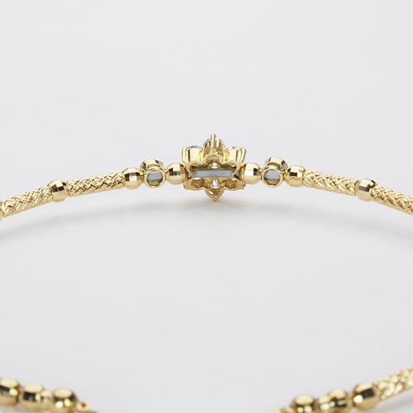 ダイヤモンド0.3ct K18イエローゴールド♡形状記憶バングル ❗️K18YG 0.3ct ダイヤ イエローゴールド形状記憶バングル