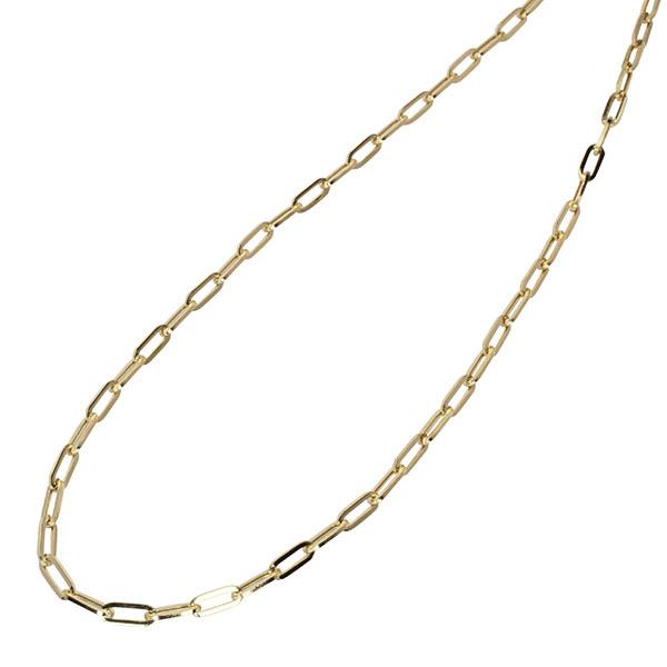 ネックレス 18k イエローゴールド チェーンネックレス 42cm ゴールドネックレス デザインチェーン ユニセックス プレゼント ギフト ご褒美 自分買いの画像