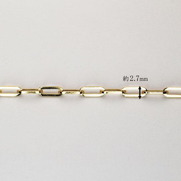 ネックレス 18k イエローゴールド チェーンネックレス 42cm ゴールドネックレス デザインチェーン ユニセックス プレゼント ギフト ご褒美 自分買いの画像