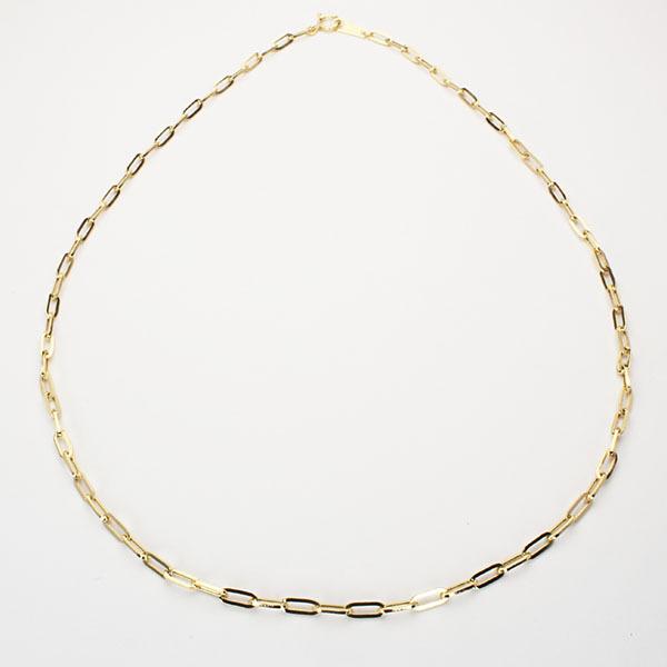 ネックレス 18k イエローゴールド チェーンネックレス 42cm ゴールドネックレス デザインチェーン ユニセックス プレゼント ギフト ご褒美 自分買いの画像