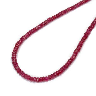あすつく レッドスピネル ネックレス 18金 k18 18k ホワイトゴールド 30カラット 2-3ミリ ユニセックス 無料ラッピング プレゼント ギフト 自分買い p