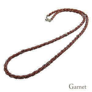 ガーネット ネックレス セミロングネックレス ユニセックス Garnet 柘榴石 シルバー 1月誕生石 パワーストーン プレゼント ギフト ご褒美 自分買い pu｜shinjunomori