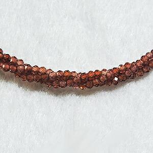 ガーネット ネックレス セミロングネックレス ユニセックス 柘榴石 