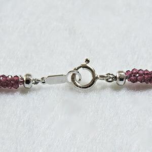 ロードライトガーネット ネックレス セミロングネックレス 薔薇石 薔薇柘榴石 1月誕生石 ユニセックス 品質保証書付 プレゼント ギフト ご褒美 自分買い puの画像