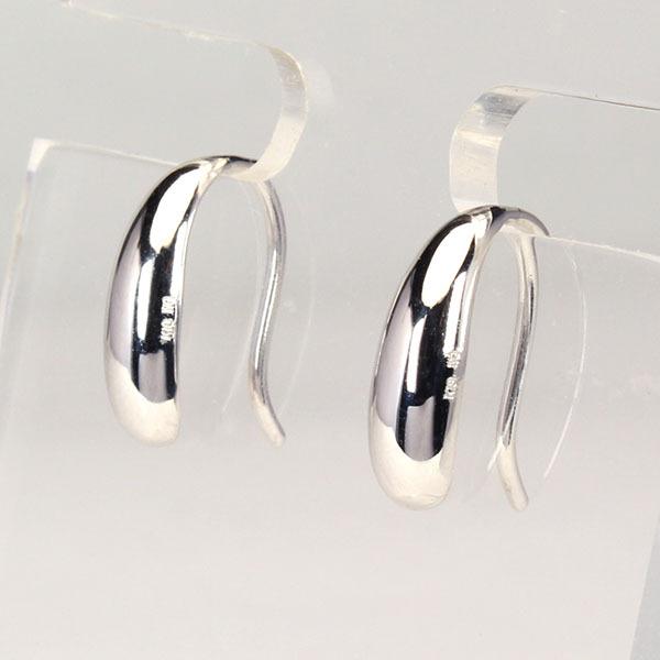 ピアス フックピアス k18 ホワイトゴールド しずく型 ユニセックス