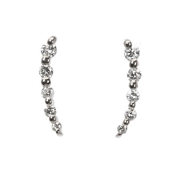 ピアス ダイヤモンドピアス ダイヤモンド スタッドピアス k18 18k 18金 ホワイトゴールド ユニセックス 送料無料 人気 プレゼント ギフト ご褒美 自分買い pu
