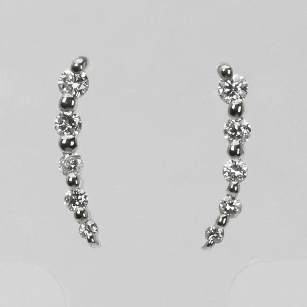 ピアス ダイヤモンドピアス ダイヤモンド スタッドピアス k18 18k 18金 ホワイトゴールド ユニセックス 送料無料 人気 プレゼント ギフト ご褒美 自分買い pu