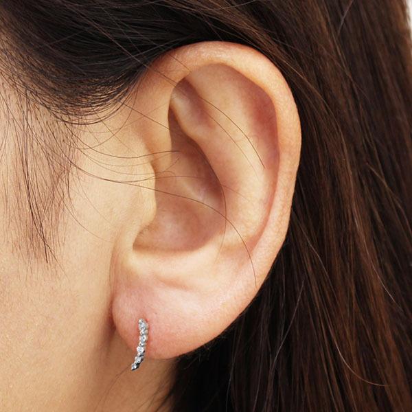 ピアス ダイヤモンドピアス ダイヤモンド スタッドピアス k18 18k 18金 ホワイトゴールド ユニセックス 送料無料 人気 プレゼント ギフト ご褒美 自分買い pu
