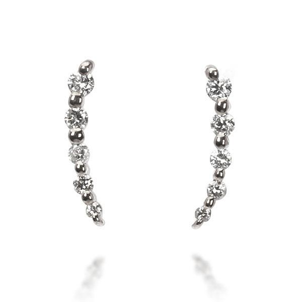 ピアス ダイヤモンドピアス ダイヤモンド スタッドピアス k18 18k 18金 ホワイトゴールド ユニセックス 送料無料 人気 プレゼント ギフト ご褒美 自分買い pu