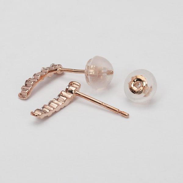 ピアス ダイヤモンドピアス ダイヤモンド スタッドピアス k18 18k 18金 ピンクゴールド ユニセックス 送料無料 ジュエリー プレゼント ギフト 自分買い puの画像
