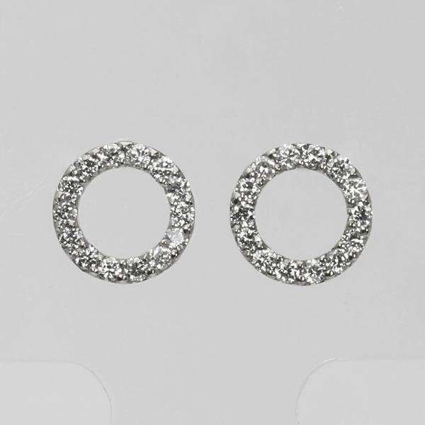 ピアス ダイヤモンドピアス ダイヤモンド スタッドピアス pt900 プラチナ サークル 円 丸 ユニセックス 送料無料 人気 プレゼント ギフト ご褒美 自分買い puの画像