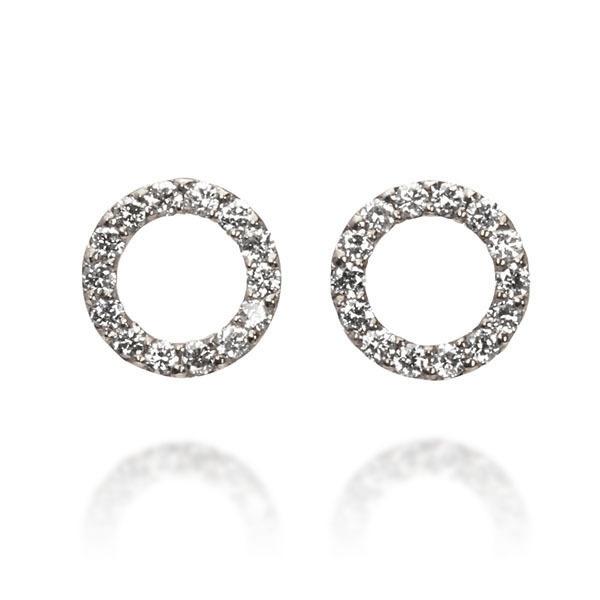 ピアス ダイヤモンドピアス ダイヤモンド スタッドピアス pt900 プラチナ サークル 円 丸 ユニセックス 送料無料 人気 プレゼント ギフト ご褒美 自分買い puの画像