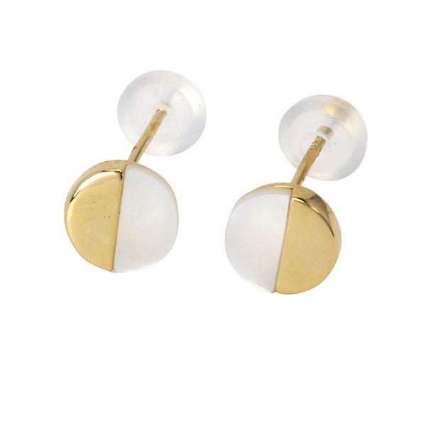 ピアス 白蝶貝ピアス 白蝶貝 シェル スタッドピアス k10 10k 10金 