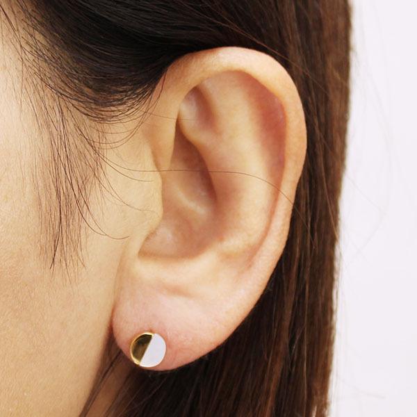 ピアス 白蝶貝ピアス 白蝶貝 シェル スタッドピアス k10 10k 10金 