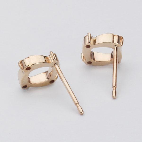 K10 ピンクゴールド 一粒ダイヤモンドピアス 両耳　10金　10k ダイヤモンド ピアス ダイヤピアス スタッドピアス 10金 k10 10k