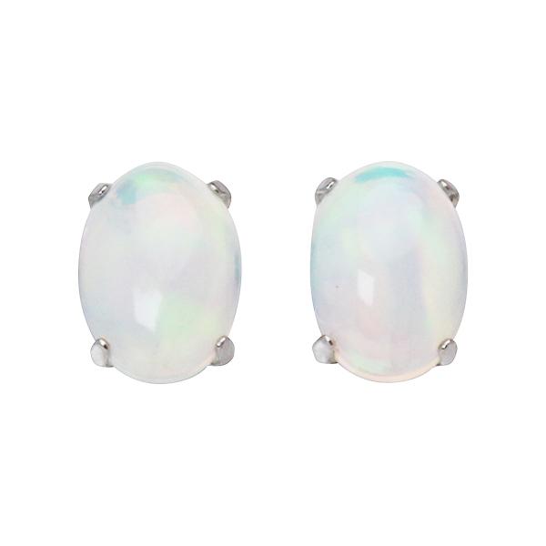 オパール ピアス スタッドピアス プラチナ pt900 10月誕生石 送料無料