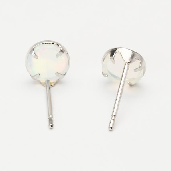 オパール ピアス スタッドピアス プラチナ pt900 10月誕生石 オパール