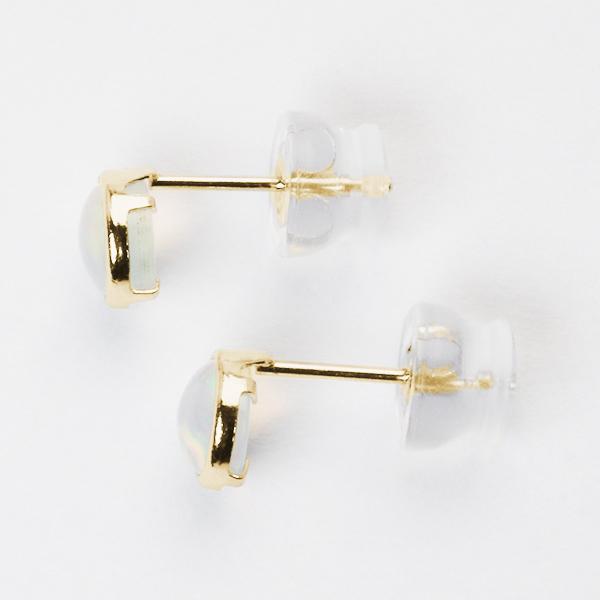 オパール ピアス スタッドピアス k18 イエローゴールド 18金 18k 10月