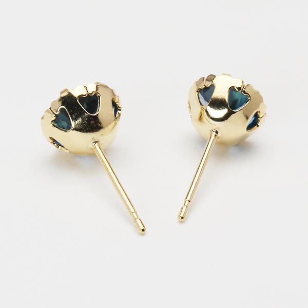 ロンドンブルートパーズ ピアス スタッドピアス k18 18k 18金 イエローゴールド 11月誕生石 送料無料 カジュアル ユニセックス 男女兼用 プレゼント ギフト pu_4