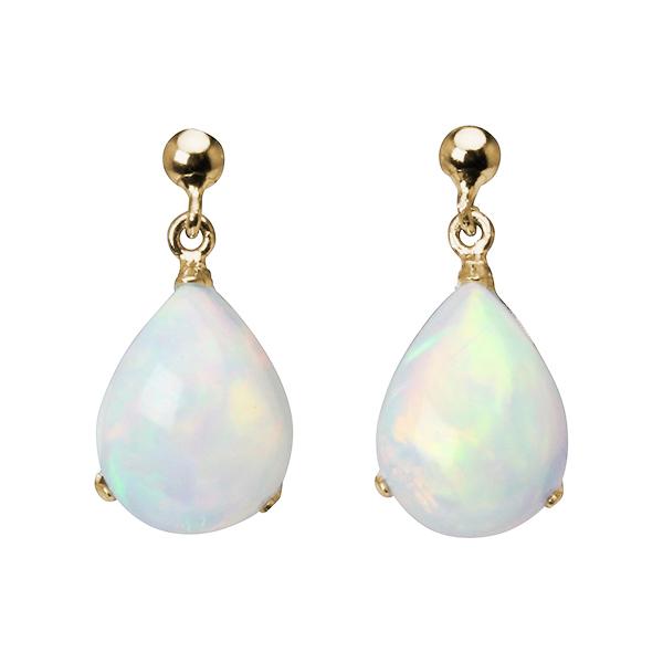 オパール ピアス k18 イエローゴールド 18金 18k 揺れる スタッド