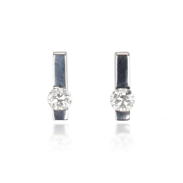 ダイヤモンドピアス ダイヤモンド バーピアス ダイヤピアス スタッドピアス k10 10k 10金 ホワイトゴールド ユニセックス 送料無料 プレゼント 自分買い puの画像