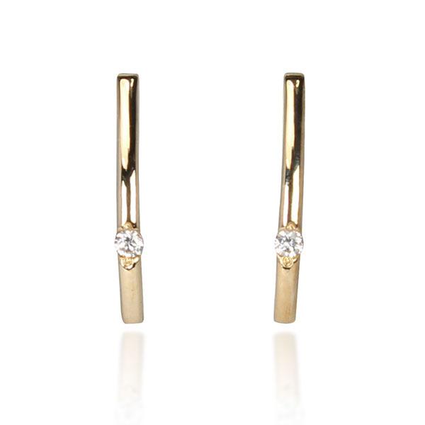 ピアス ダイヤモンドピアス ダイヤモンド バーピアス スタッドピアス  