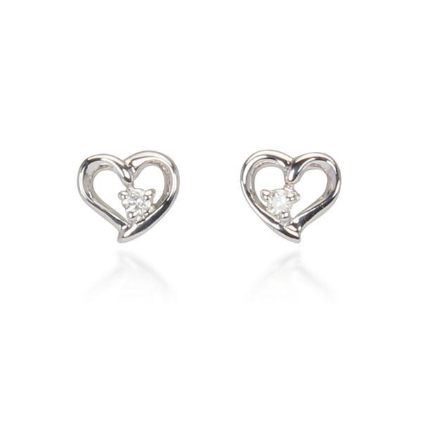 ピアス ダイヤモンドピアス ハートピアス ダイヤモンド ハート ダイヤ pt900 プラチナ ユニセックス 送料無料 プレゼント ギフト ご褒美 自分買い puの画像