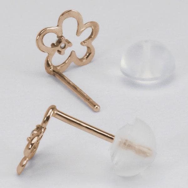 ピアス ダイヤモンド ダイヤピアス ダイヤ スタッドピアス フラワー 花