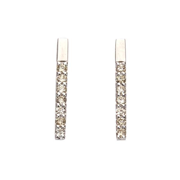 ピアス ダイヤモンド ダイヤ スタッドピアス バーピアス 18金 k18 18k ホワイトゴールド ユニセックス 送料無料 プレゼント ギフト ご褒美 自分買い puの画像