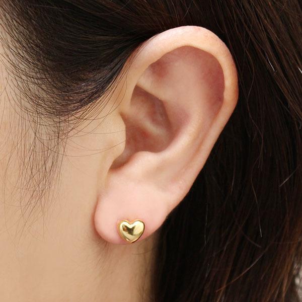 ピアス ハートピアス ゴールドピアス スタッドピアス 18金 k18