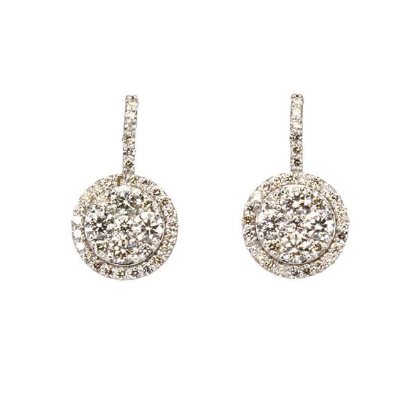 K18WG  ダイヤモンド　フックピアス ピアス ダイヤモンド ダイヤ フックピアス 18金 k18 18k