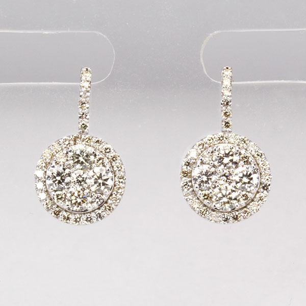 K18WG  ダイヤモンド　フックピアス ピアス ダイヤモンド ダイヤ フックピアス 18金 k18 18k