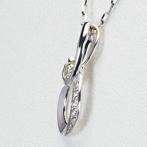 ネックレス ダイヤモンドネックレス ダイヤ ダイヤモンド ダイヤペンダント 18金 k18 18k ホワイトゴールド 男女兼用 ユニセックス プレゼント 自分買い puの画像